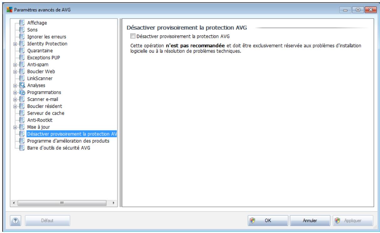AVG INTERNET SECURITY 2011 - Désactiver provisoirement la protection AVG - 1