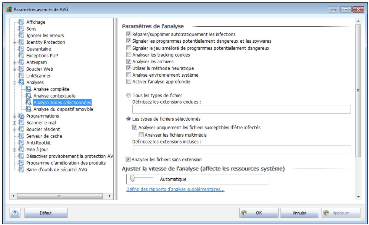 AVG INTERNET SECURITY 2011 - Analyse zones sélectionnées - 1