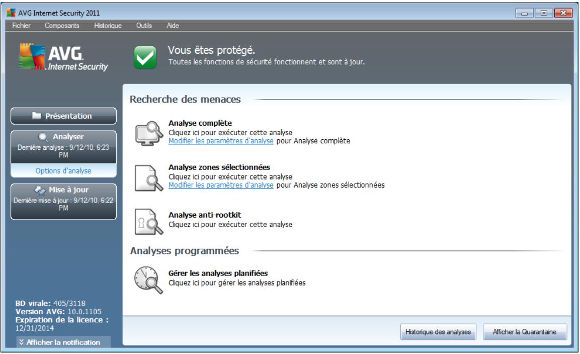 AVG INTERNET SECURITY 2011 - Programmation de l'analyse - 1