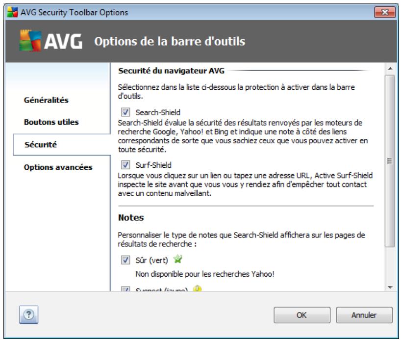 AVG INTERNET SECURITY 2011 - Onglet sécurité - 1