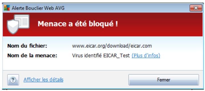 AVG INTERNET SECURITY 2011 - Détection du bouclier web - 1