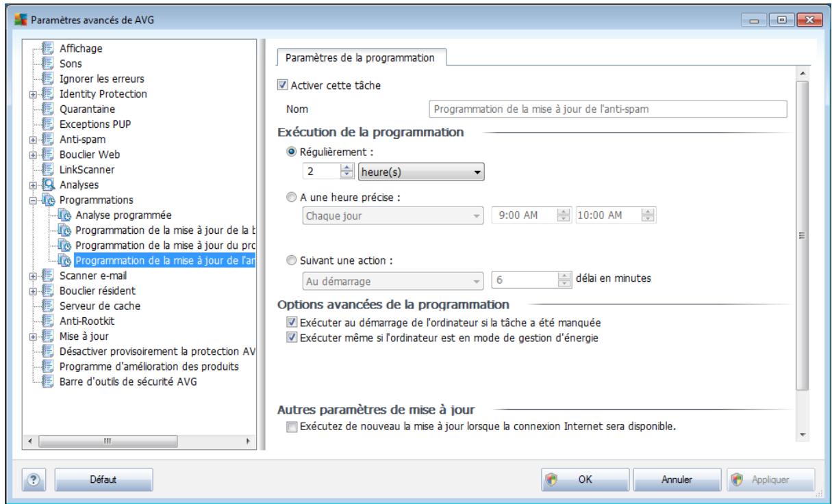 AVG INTERNET SECURITY 2011 - Programmation de la mise à jour de l'anti-spam - 1