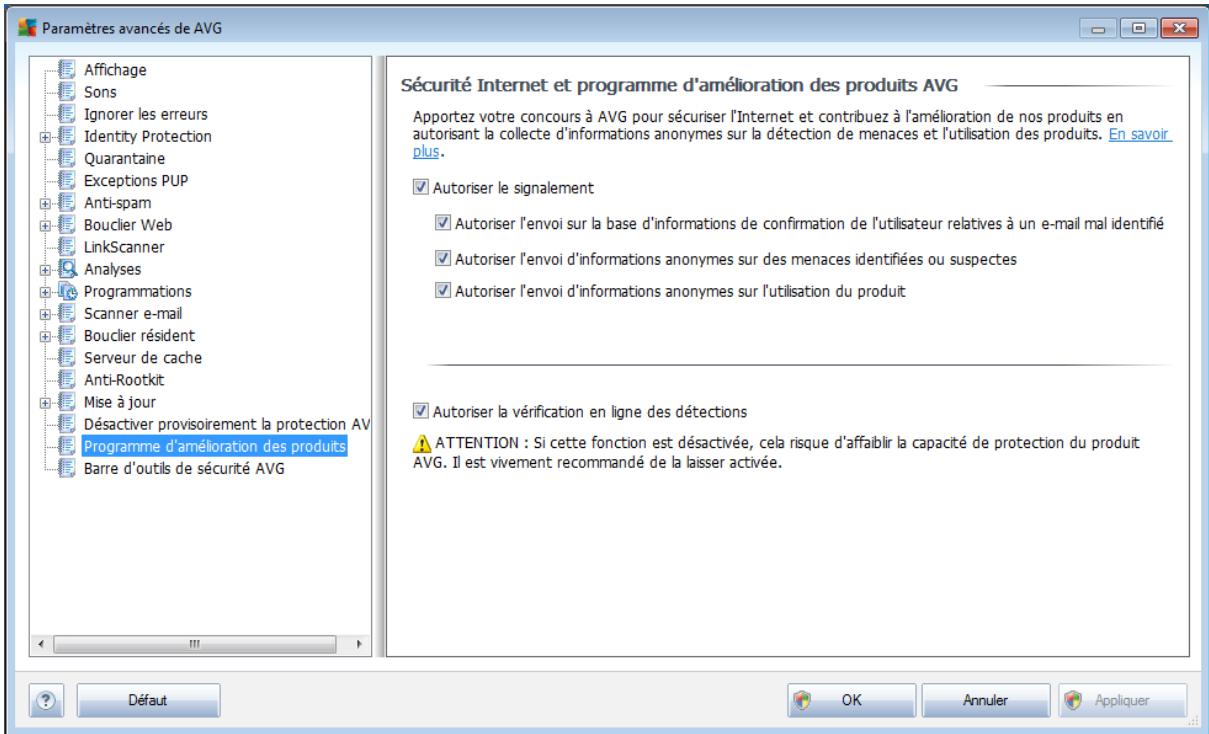 AVG INTERNET SECURITY 2011 - Programme d'amélioration des produits - 1