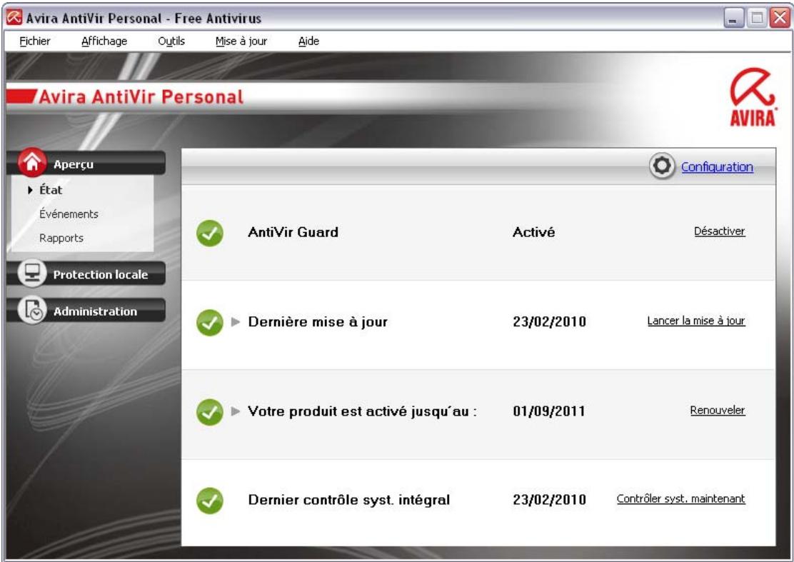 AVIRA ANTIVIR PERSONAL - Control Center - 1
