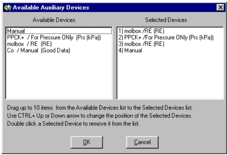 FLUKE COMPASS FOR MOLBOX - AUXILIARY DATA DEVICE SETUP - 1