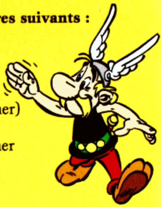 GAMES NINTENDO SUPER NES ASTERIX & OBELIX - Ce menu vous permet de modifier les paramétres suivants : - 1