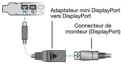 MATROX M9148 LP,  M9120 PLUS LP PCIE X16,  M9138 LP PCIE X16,  M9140 LP PCIE X16,  M9148 LP,  M9188 PCIE X16 - Connectez le premier moniteur - 1