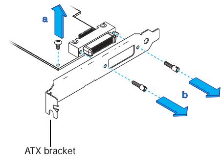 MATROX QID, QID PRO - Replacing brackets on a low-profile graphics card - 1