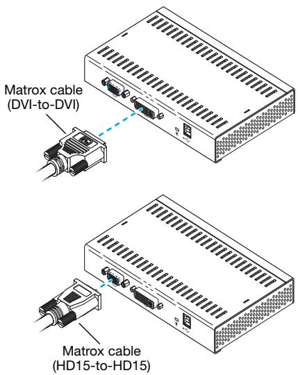 MATROX VEOS MASTER UNIT, VEOS MASTER UNIT - Attach the Matrox cable - 1