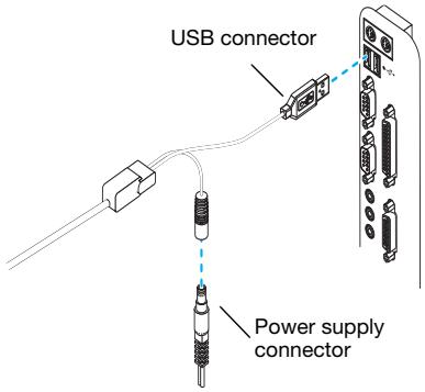 MATROX VEOS MASTER UNIT, VEOS MASTER UNIT - Connect the Power/USB cable - 5