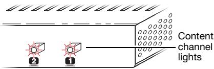 MATROX VEOS MASTER UNIT, VEOS MASTER UNIT - Problem Content channel lights on Display unit are red - 1