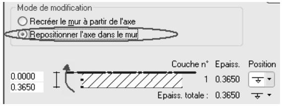 CAD LIMITED ALLPLAN 2005 ARCHITECTURE - Modifier des épaisseurs de mur - 1