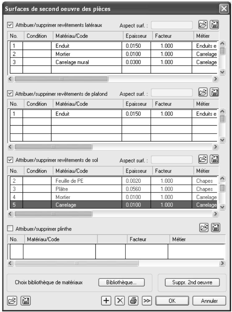 CAD LIMITED ALLPLAN 2005 ARCHITECTURE - Pour définir des surfaces de second œuvre - 4