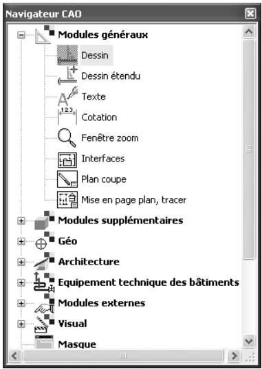 CAD LIMITED ALLPLAN 2005 ARCHITECTURE - Orientation dans le programme : les modules - 1