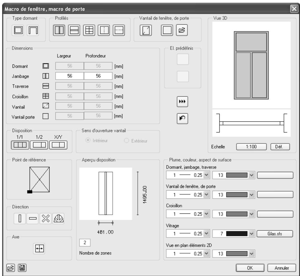 CAD LIMITED ALLPLAN 2005 ARCHITECTURE - Pour créer une macro de fenêtre - 3