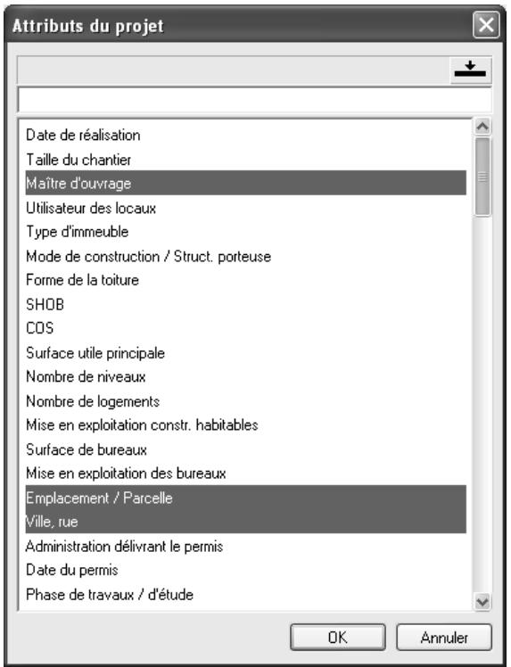 CAD LIMITED ALLPLAN 2005 ARCHITECTURE - Pour assigner des attributs - 1