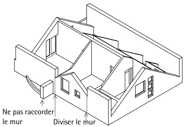 CAD LIMITED ALLPLAN 2005 ARCHITECTURE - Pour relier les murs aux plans de toiture - 2