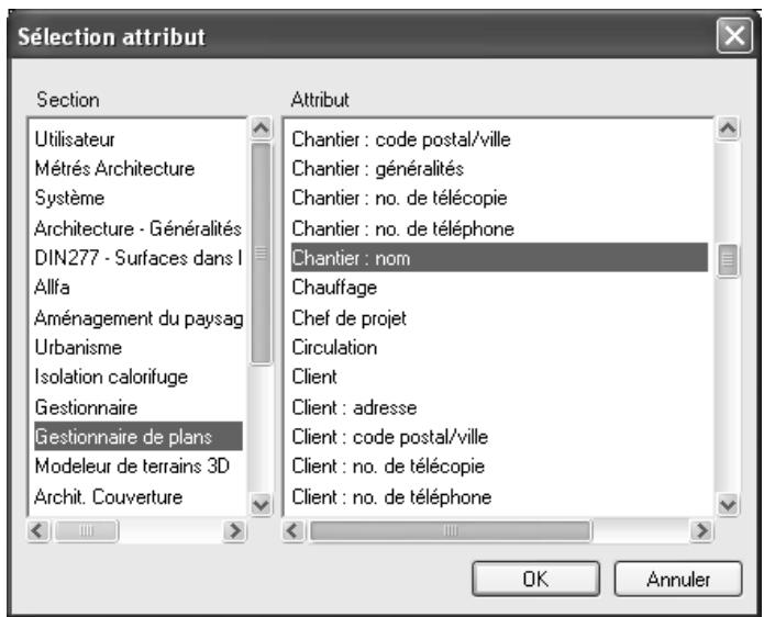 CAD LIMITED ALLPLAN 2005 ARCHITECTURE - Cartouche composé d'annotations personnalisées - 2