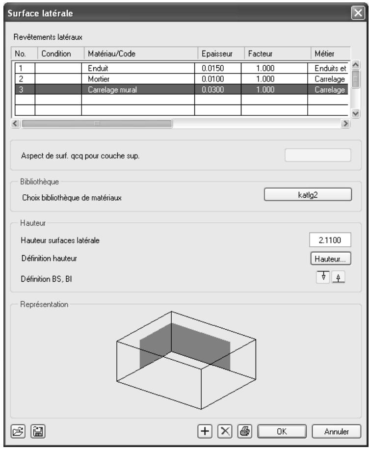 CAD LIMITED ALLPLAN 2005 ARCHITECTURE - Surfaces latérales - 1