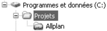 CAD LIMITED ALLPLAN 2005 ARCHITECTURE - Dossier de stockage central des données pour une installation en réseau - 1