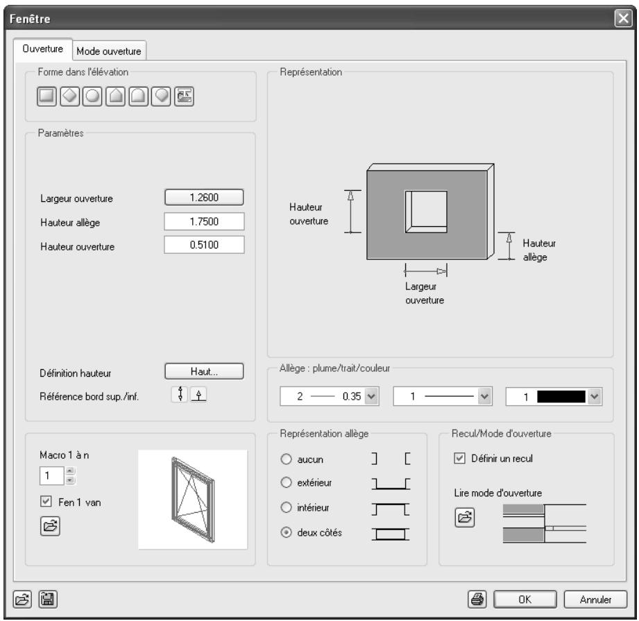 CAD LIMITED ALLPLAN 2005 ARCHITECTURE - Créer une fenêtre - 4