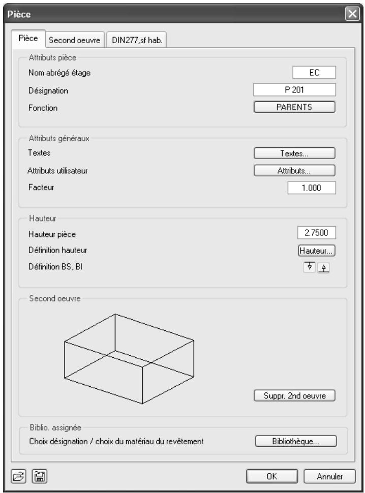 CAD LIMITED ALLPLAN 2005 ARCHITECTURE - Pour créer une pièce - 1