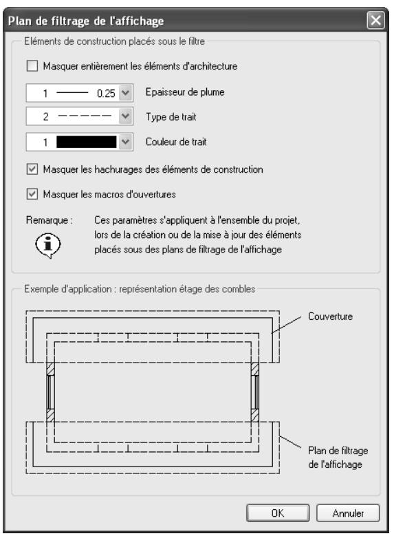 CAD LIMITED ALLPLAN 2005 ARCHITECTURE - Pour définir des plans de filtrage de l'affichage - 1