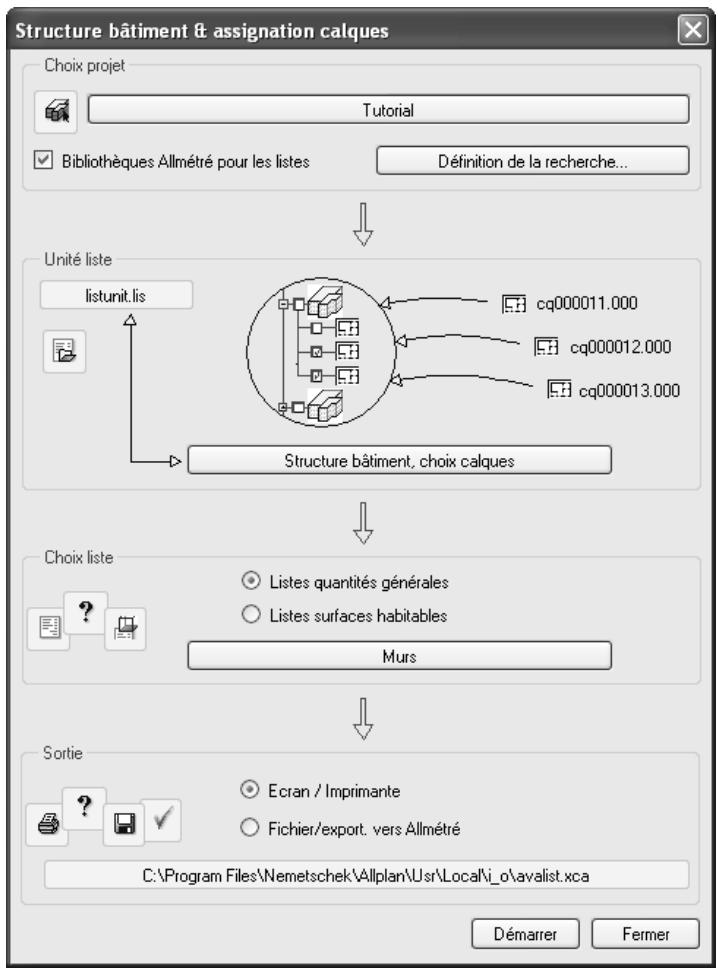 CAD LIMITED ALLPLAN 2005 ARCHITECTURE - Pour créer une liste de bâtiments - 1