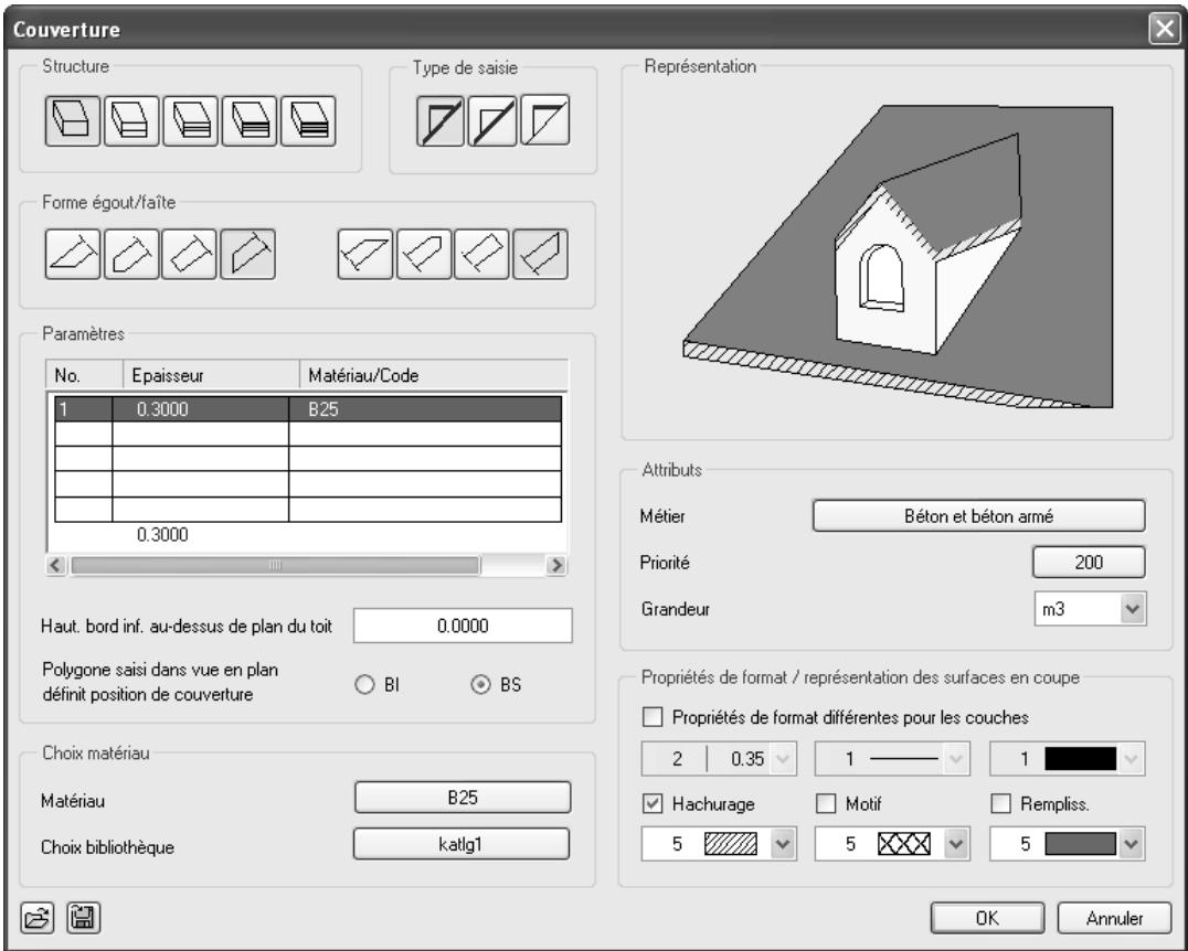 CAD LIMITED ALLPLAN 2005 ARCHITECTURE - Pour créer une couverture de toit - 1
