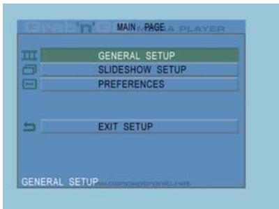 CONCEPTRONIC CSM3PL - Menu de configuration (SET UP) - 1