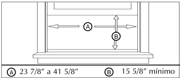 FEDDERS A6Y12F2B-E - Dimensiones de la Ventana - 1