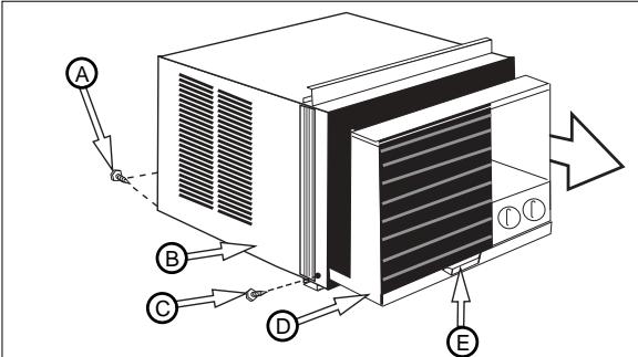FEDDERS A6Y12F2B-E - Instalación del Marco del Panel de Relleno - 3