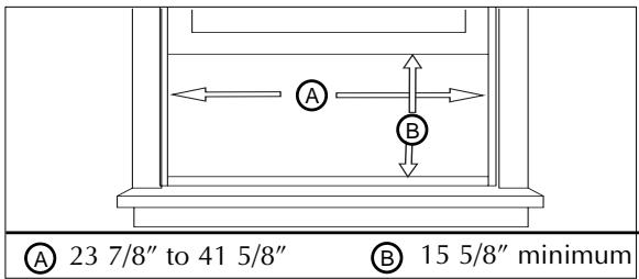 FEDDERS A6Y12F2B-E - Window Requirements: - 1