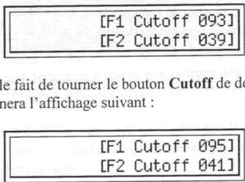 WALDORF Q - Selection et edition des filtres - 1