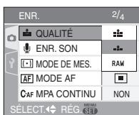 PANALOGIC DMC-FZ8 - Appuyez sur / pour selectionner le réglage. - 1