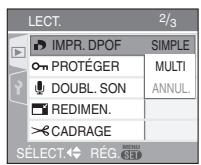 PANALOGIC DMC-FZ8 - [IMPR. DPOF]   Réglage de l'image à imprimer et du nombre de copies - 1