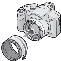 PANALOGIC DMC-FZ8 - Fixez I'adaptateur du parasoleil (fourni). - 1