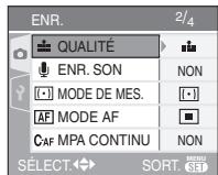 PANALOGIC DMC-FZ8 - Appuyez sur / pour selectionner la rubrique du menu. - 3