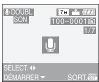 PANALOGIC DMC-FZ8 - Appuyez sur / pour selectionner l'image puis appuyez sur  pour demarrer l'enregistrement sonore. - 1