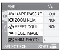 PANALOGIC DMC-FZ8 - Appuyez sur ▲/▼ pour sélectionner [ANIM. PHOTO] et puis appuyez sur ▷. - 1