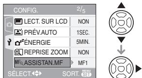 PANALOGIC DMC-FZ8 - Appuyez sur / pour selectionner [ASSISTAN.MF] puis appuyez sur  . - 1