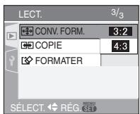 PANALOGIC DMC-FZ8 - Appuyez sur / pour selectionner [3:2] ou [4:3] puis appuyez sur [MENU/SET]. - 1