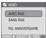 PANALOGIC DMC-FZ8 - Réglage de l'affichage de l'âge - 1