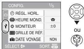 PANALOGIC DMC-FZ8 - Appuyez sur  pour selectionner l'icone du menu [CONFIG.]. - 1