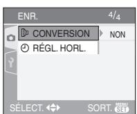 PANALOGIC DMC-FZ8 - Allumez l'appareil photo, appuyez sur / pour selectionner [CONVERSION] et puis appuyez sur  . - 1