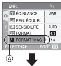 PANALOGIC DMC-FZ8 - Appuyez sur / pour selectionner la rubrique du menu. - 1