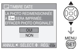 PANALOGIC DMC-FZ8 - Appuyez sur / pour selectionner [OUI] ou [NON], puis appuyez sur [MENU/SET]. - 1