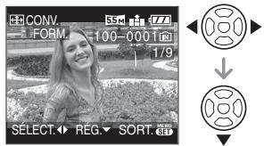 PANALOGIC DMC-FZ8 - Appuyez sur «/» pour selectionner une image puis appuyez sur  . - 1