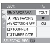PANALOGIC DMC-FZ8 - Appuyez sur / pour selectionner [TOUT] ou [★] puis appuyez sur [MENU/SET]. - 1