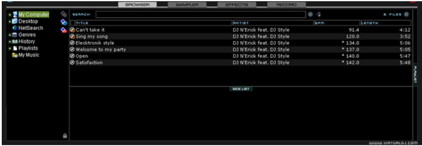 ATOMIX VIRTUAL DJ PROFFESSIONAL V6 - File / Search Results Panel (2) - 1
